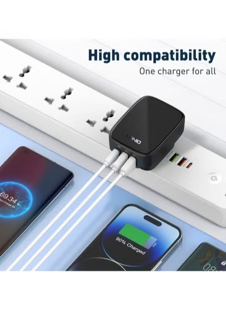JAJEEK Q334 PD Fast Charger – EU, US, UK Compatible Type-C 2 USB Ports, Multiple Output Adapter, Mobile Phone Travel Wall Charger, Compact & Efficient, Black - Image 3