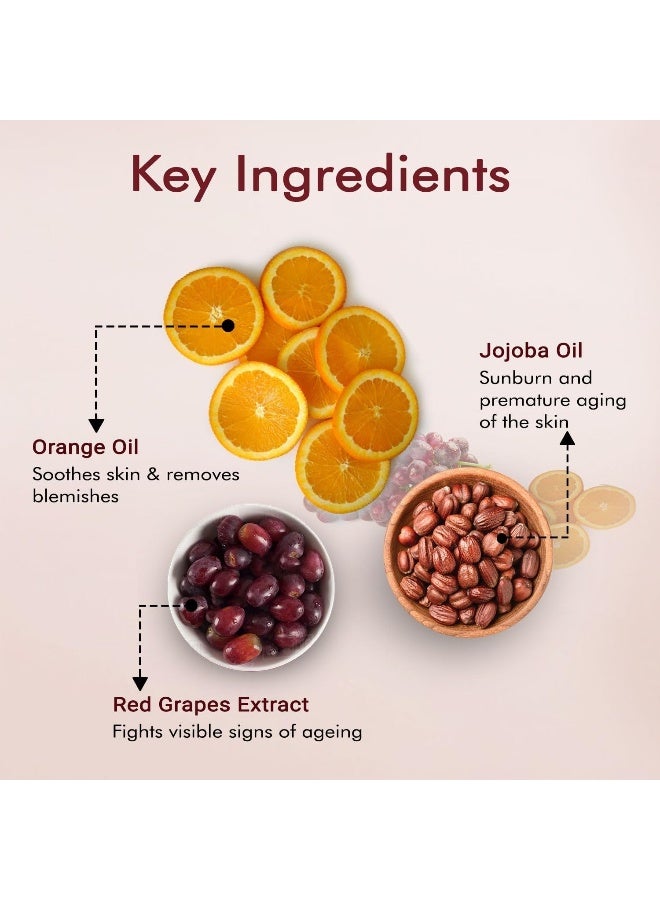 NutriGlow NATURAL'S Advanced Pro Formula Wine Facial Kit for Blemish Free Fairer Complexion & Helps Skin Glow (10gm each)