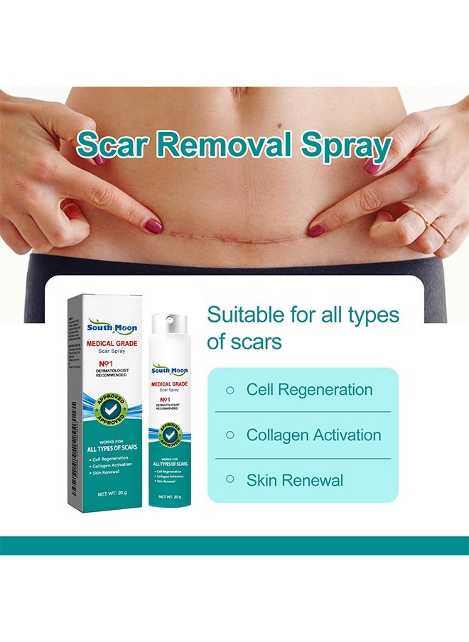 SOUTH MOON Medical Grade Scar Spray for Reduce Scars and Smooth Skin, Smoothing Skin Care Mist Moisturizes The Skin, Smooth And Translucent Mist 20g  - Image 4