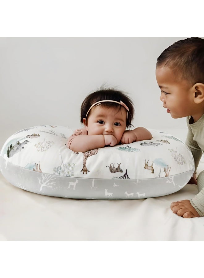 GRSSDER Nursing Pillow Cover Stretchy Minky Removable Nursing Covers for Breastfeeding Pillows, Ultra Soft Comfortable Slipcover for Boy and Girls, Stylish Pretty Savannah - Image 3