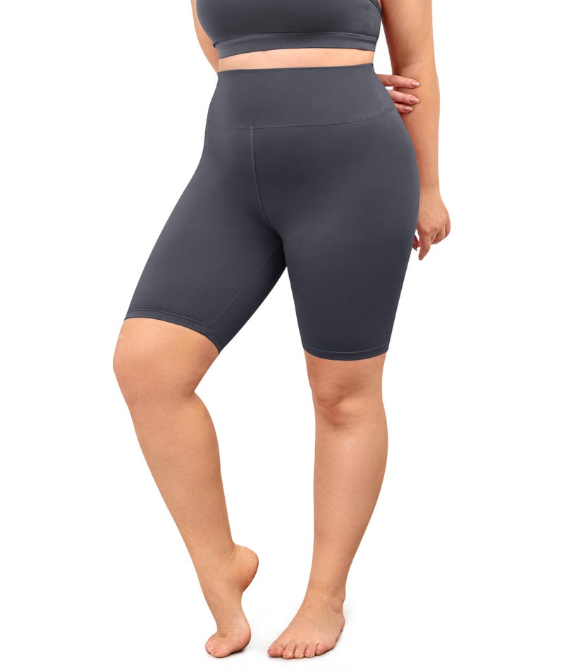 VALANDY Creamlush Plus Size Biker Shorts for Women - 8" High Waisted Ultra Soft Yoga Shorts(L-5XL) - Image 2
