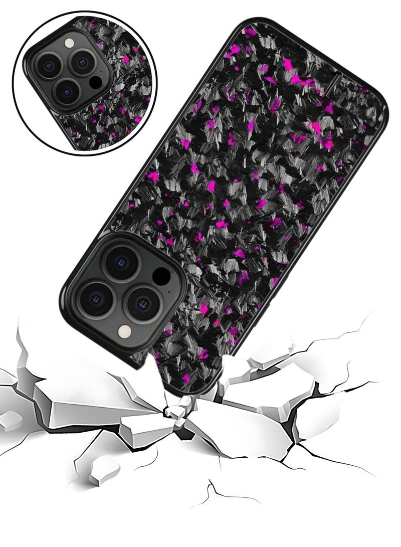SOLARAE Luxurious Real Carbon Fiber iPhone Case - Lightweight, Drop Protection (iPhone 15 Pro Max) Purple - Image 2