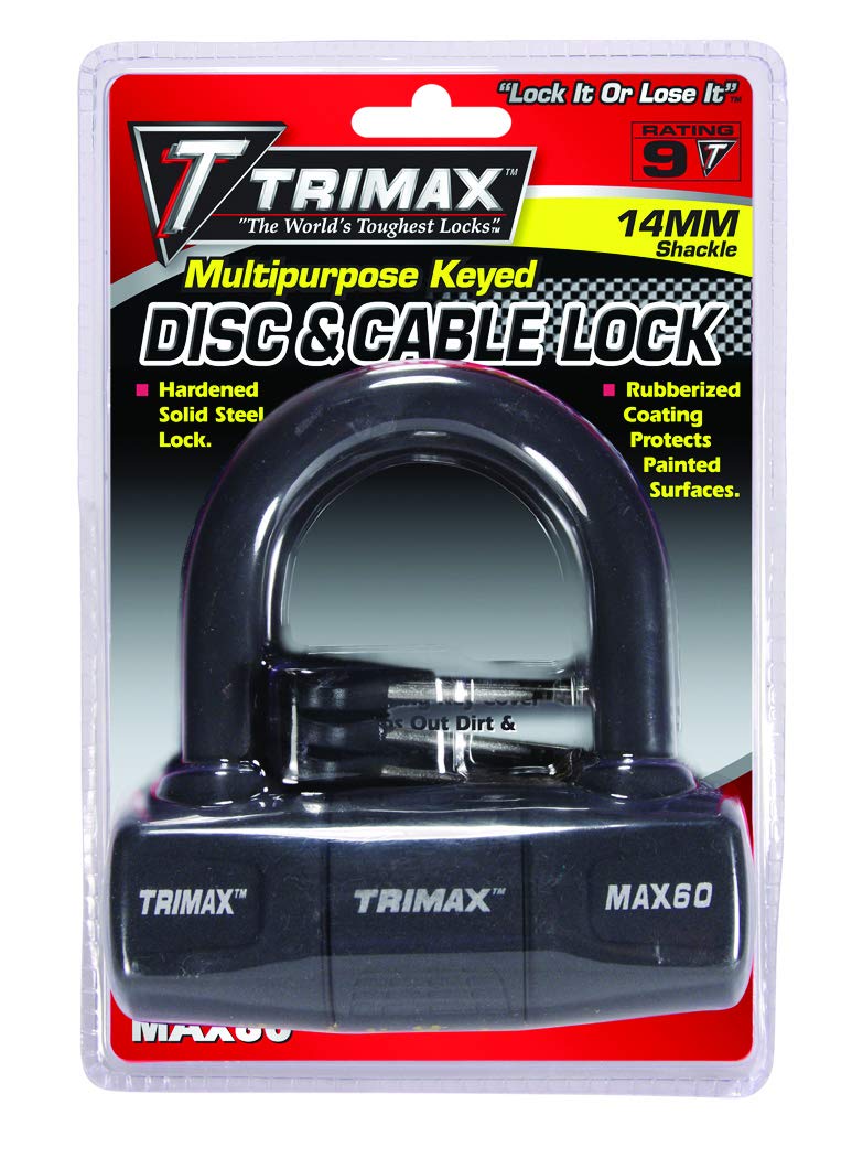 Trimax قفل U-LOCK TRIMAX MAX60 الأسود مع غلاف PVC - Image 3