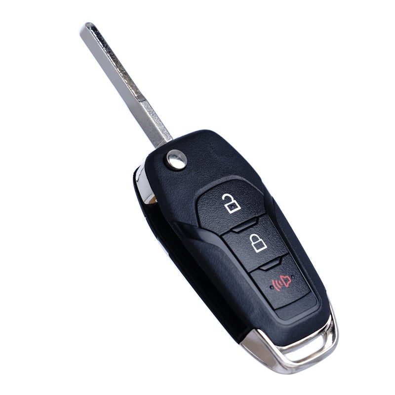 MechanMagic Flip Key Fob Replacement Compatible for Ford F-150 F-250 F-350 2015 2016 2017 2018 2019 2020 2022 Explorer (2016-2022) F-350 F-450 Ranger Ecosport Bronco Ignition Key Keyless Entry Remote N5F-A08TAA - Image 1