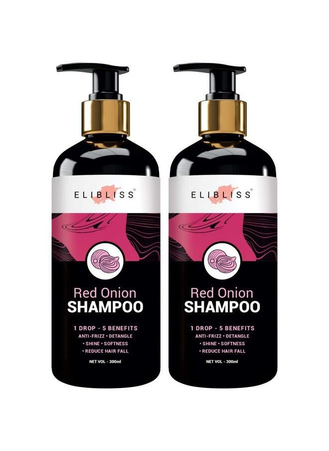 ELIBLISS - Red Onion Hair Shampoo For Hair Growth & Hair Fall Control, For Men & Women Combo Pack Of 2 - Image 1