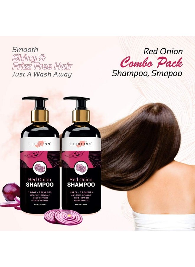 ELIBLISS - Red Onion Hair Shampoo For Hair Growth & Hair Fall Control, For Men & Women Combo Pack Of 2 - Image 1