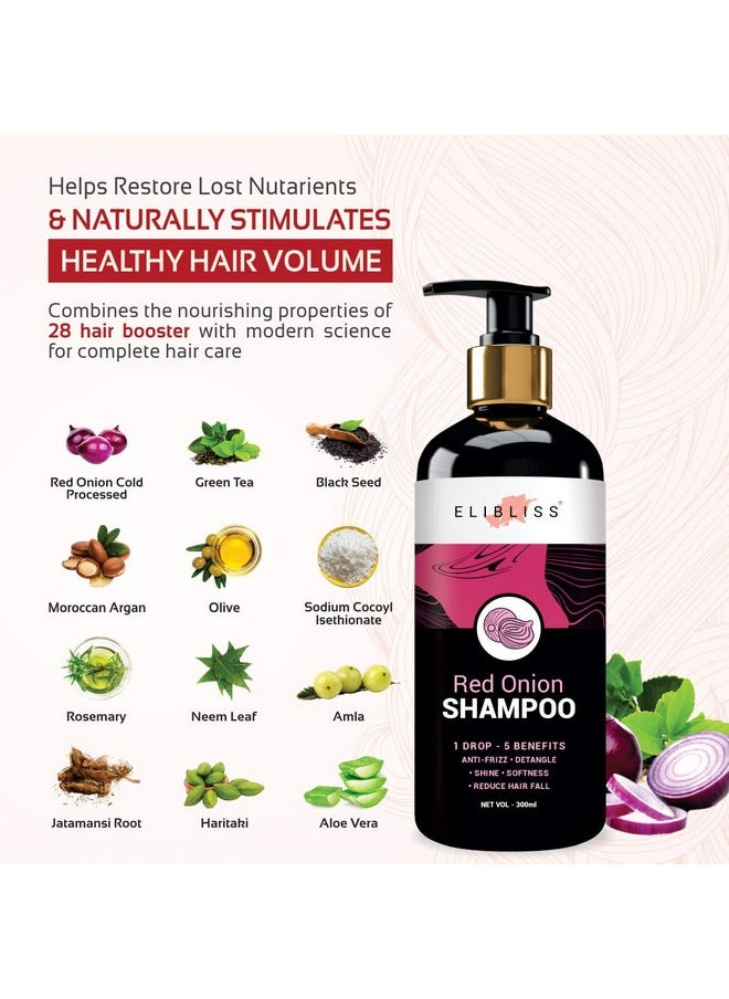 ELIBLISS - Red Onion Hair Shampoo For Hair Growth & Hair Fall Control, For Men & Women Combo Pack Of 2 - Image 1