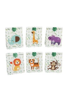 E COMMERCE  BAG 12 Pieces Gitf Bags For Kids Birthday Animal Party Zoo theme Woodland Gift Wrap  - Image 2