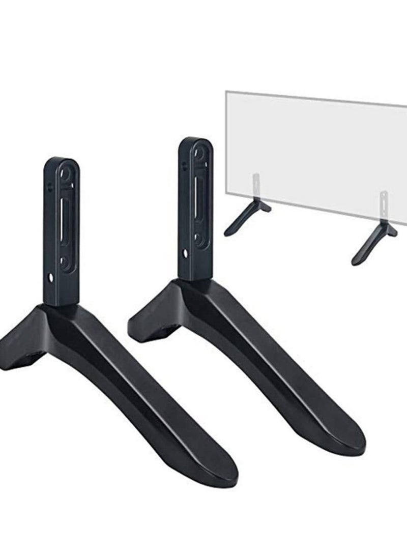 Universal TV Stand Legs, TV Base Pedestal Feet Stand Mount, Replacement TV Stand Legs for Most LED Plasma Flat Screen, Universal TV Stand Legs, TV Base Pedestal Feet Stand Mount Black  - Image 1