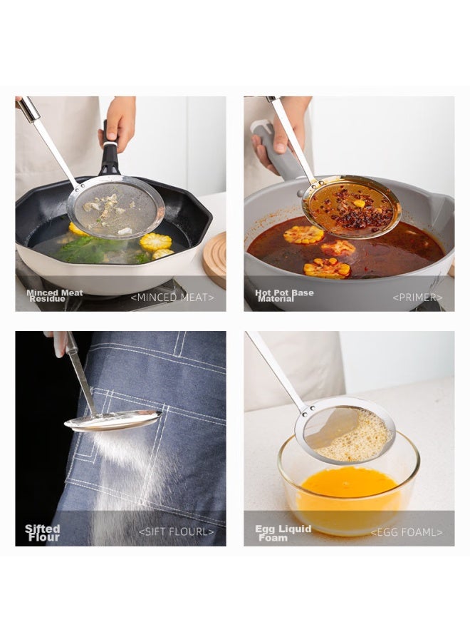 NewAir Newair 304 Stainless Steel Oil Strainer, Ultra-fine Mesh, Baby Food Strainer, Oil Filter Spoon, Colander  - Image 5