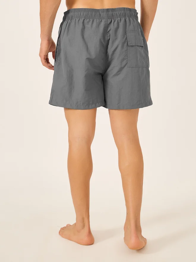 Styli Styli Solid Regular Swim Shorts with Contrast Drawstring
