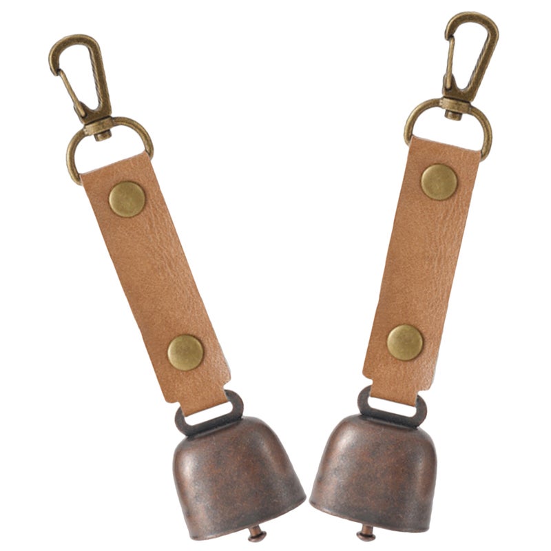 2pcs Outdoor Use Bell Pendant Camping Accessory Anti-lost Iron Bell Vintage Style Hanging Bell - Image 5