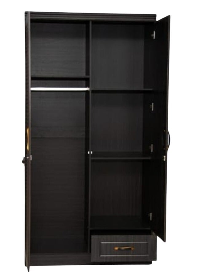 ALWASIT HOME 2 Door Wooden Wardrobe Cabinet Cupboard Engineered Wood Perfect Modern Stylish Heavy Duty With Mirror - Image 2