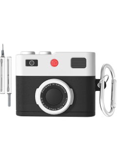 for AirPods 4 (4th Generation) Case Cover,with Keychain and Cleaner Kit,Cute Cartoon Cool AirPods 4 Case,Retro 3D Camera Protective Silicone Skin Cover for Airpods 4 Case