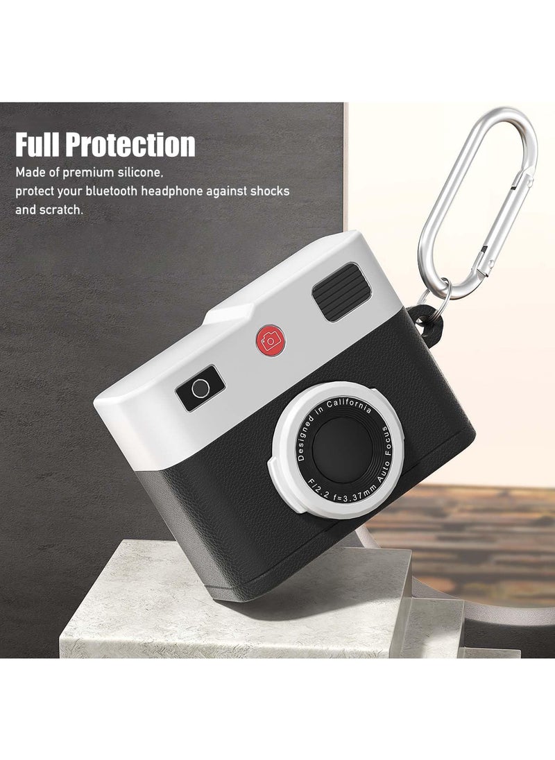Rock Pow - for AirPods 4 (4th Generation) Case Cover,with Keychain and Cleaner Kit,Cute Cartoon Cool AirPods 4 Case,Retro 3D Camera Protective Silicone Skin Cover for Airpods 4 Case - Image 1