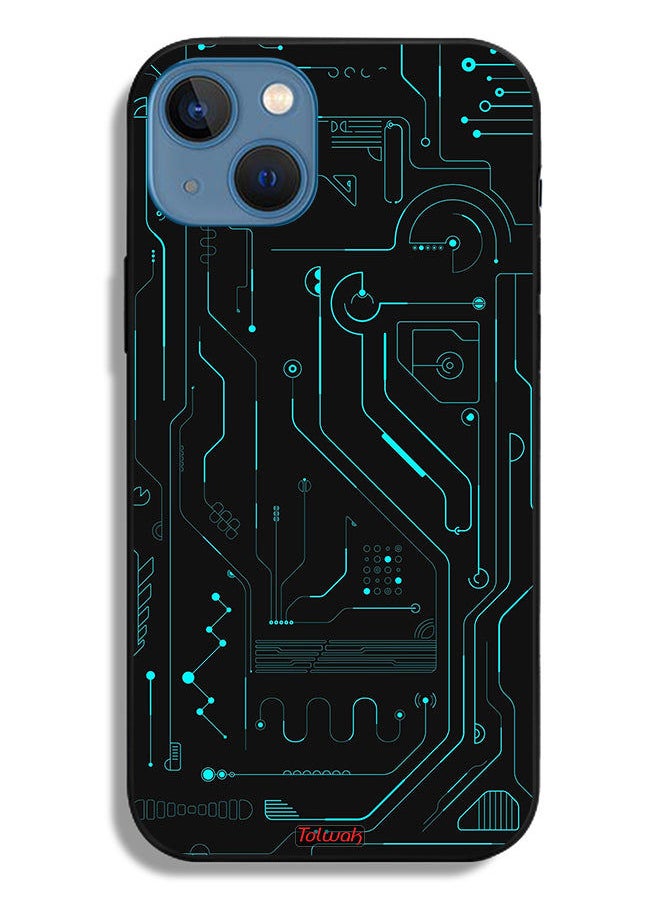 Tolwak - Apple iPhone 13 Protective Case Digital Art Circuits Minimalism Multiple Display - Image 1