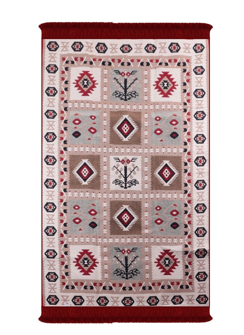 BiggHome Reversible Double-Sided Area Rug 80x150cm, Made in Turkey, Dual Sided Design Area Rug Carpet, Washable Area Rug for Entryway, Patio, Kitchen Runner, Vintage-Inspired Design for Indoor and Outdoor Use, Vintage Rug for home - SA1619B  - Image 3