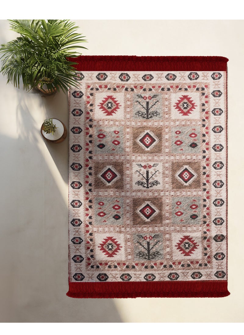 BiggHome Reversible Double-Sided Area Rug 80x150cm, Made in Turkey, Dual Sided Design Area Rug Carpet, Washable Area Rug for Entryway, Patio, Kitchen Runner, Vintage-Inspired Design for Indoor and Outdoor Use, Vintage Rug for home - SA1619B  - Image 5