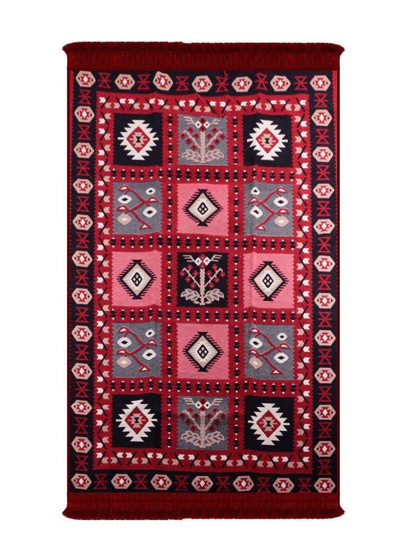 BiggHome Reversible Double-Sided Area Rug 80x150cm, Made in Turkey, Dual Sided Design Area Rug Carpet, Washable Area Rug for Entryway, Patio, Kitchen Runner, Vintage-Inspired Design for Indoor and Outdoor Use, Vintage Rug for home - SA1619B  - Image 2