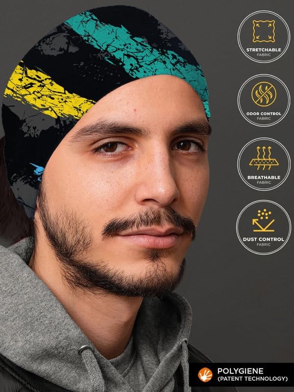 WANDERLOOMS Himalayan Dawn Unisex Bandana Mask for Men to Cover Face & Head | Printed Bandana for Hair - Image 2