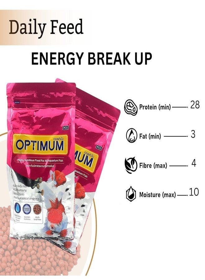 S-Pets Optimum Highly Nutritious Food for All Aquarium Fishes - (200gm X 2) | High-Protein Small Pellet Fish Food for All Life Stage Fishes - Image 3