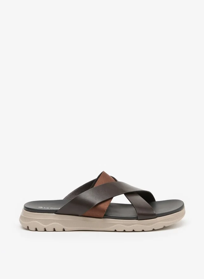 Le Confort Men Solid Criss Cross Strap Sandals