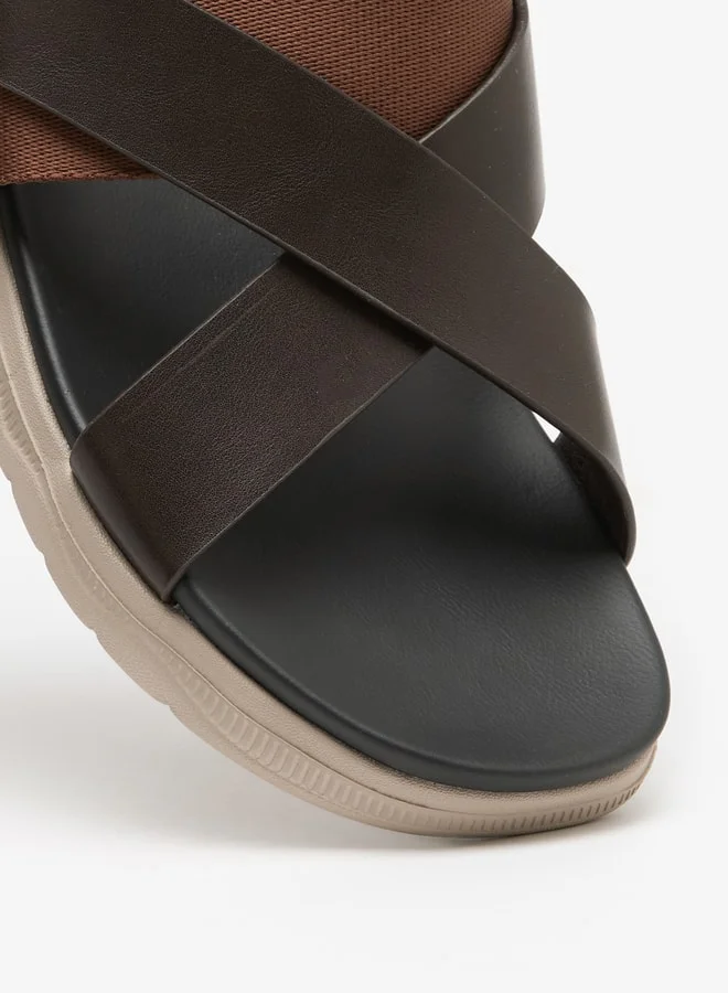 Le Confort Men Solid Criss Cross Strap Sandals
