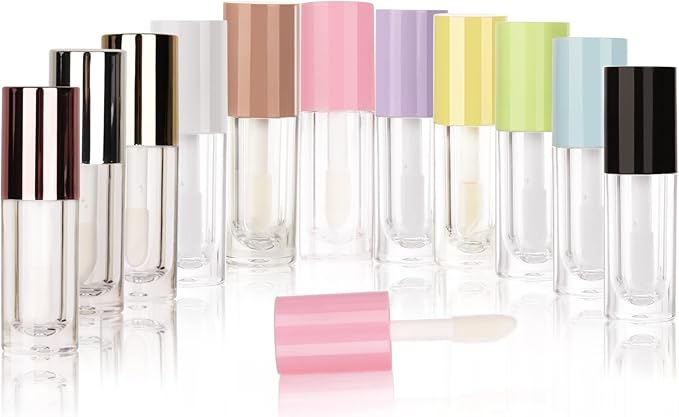 COSIDEA 14pcs Empty purple 6ml big brush lip gloss tubes for DIY lip gloss lipgloss containers