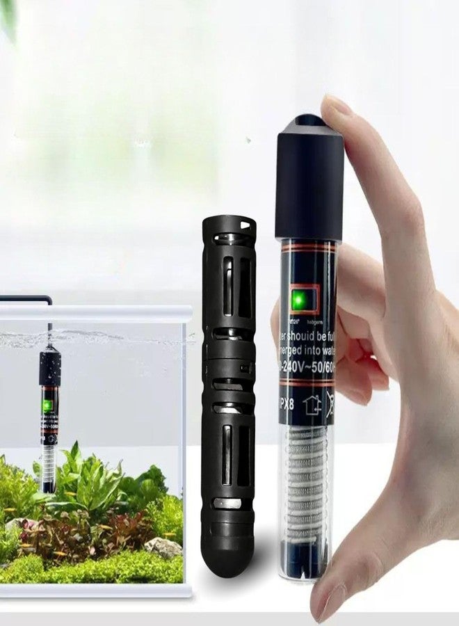 VAYINATO Mini Intelligent Aquarium Heater with Auto Temperature Control 26°C | with Protective Guard | IP68 Waterproof | Auto Cut-Off & Dry-Burn Protection for Nano Tanks (BL-25 Watts)