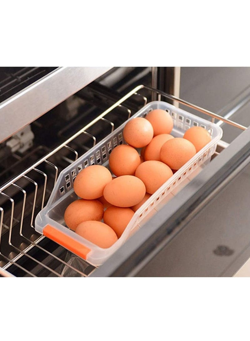 سكاي تاتش 4 قطع صناديق منظم الثلاجة سلال مثالية لتنظيم الثلاجة والفريزر وحاوية الطعام المضادة متعددة الألوان - Image 3