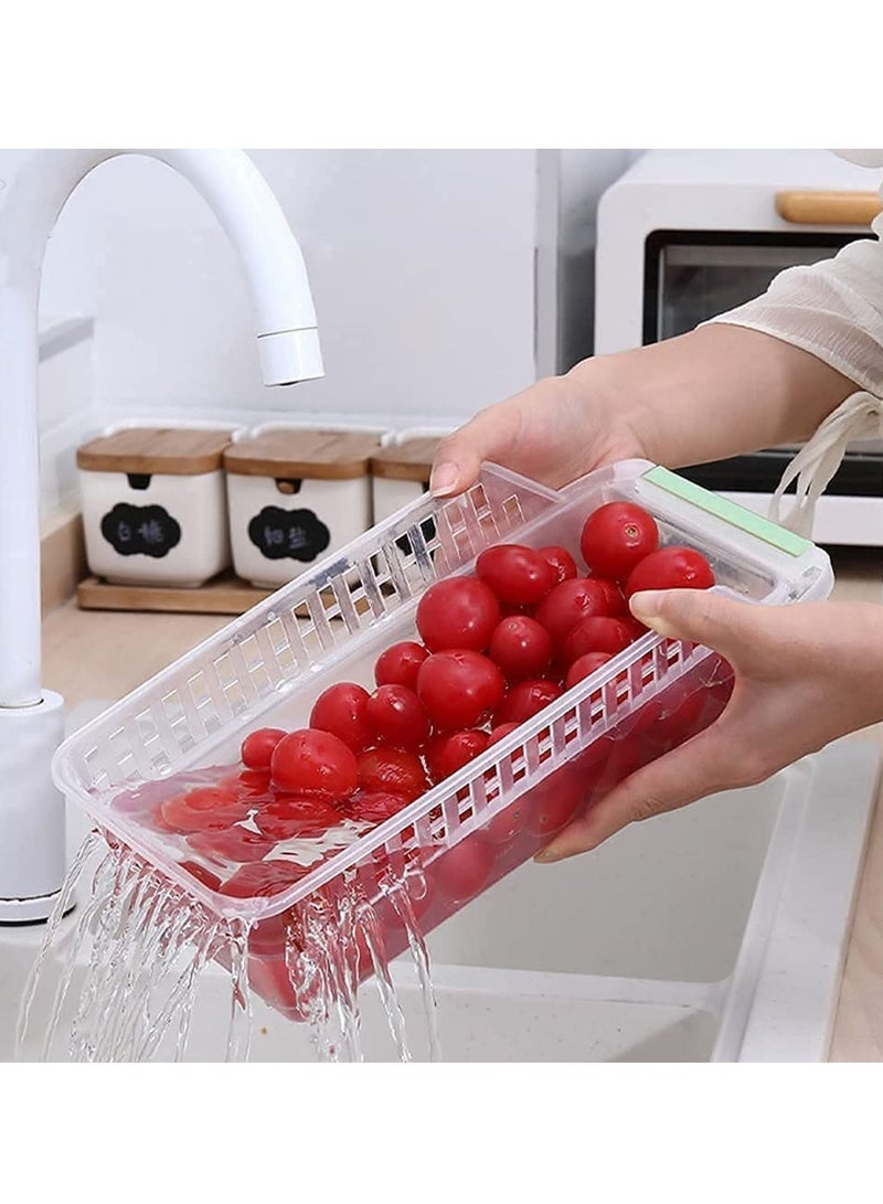 سكاي تاتش 4 قطع صناديق منظم الثلاجة سلال مثالية لتنظيم الثلاجة والفريزر وحاوية الطعام المضادة متعددة الألوان - Image 4