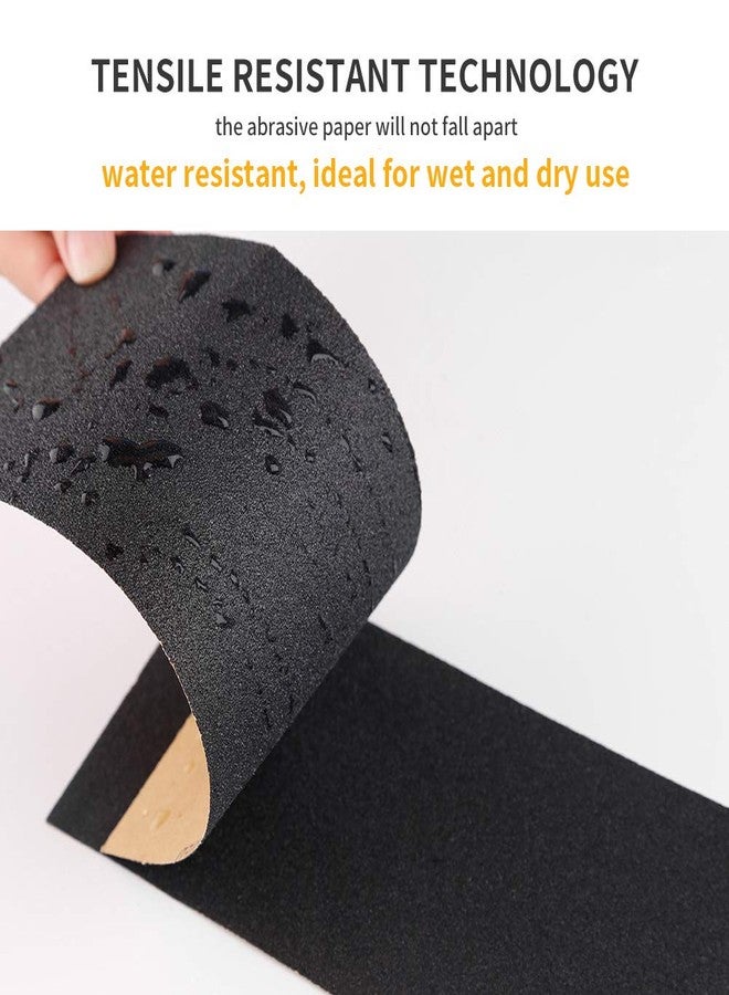 LANNEY Sand Paper, 120 to 2500 Fine Grit Sandpaper Assortment Pack with Sanding Block Sander, Wet Dry Waterproof Abrasive Sandpaper Sheets for Automotive Wood Metal Polishing Finishing, 9х3.6 Inch - Image 4