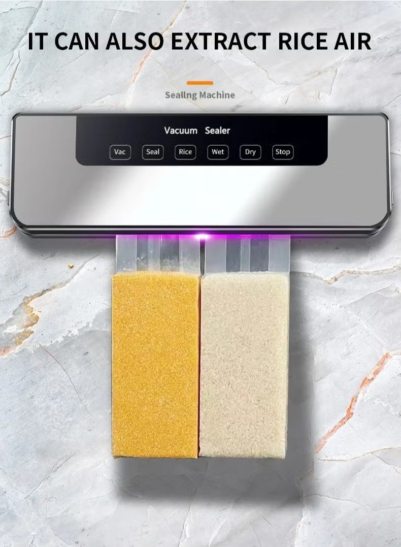 Vacuum Sealer Machine with 50 Bags, Automatic Vacuum Sealer for Food Storage, Moist&Dry Mode - Image 3