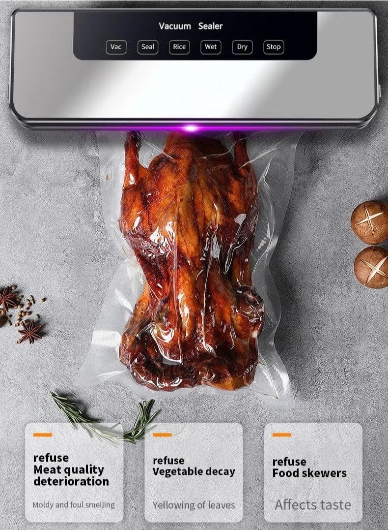 Vacuum Sealer Machine with 50 Bags, Automatic Vacuum Sealer for Food Storage, Moist&Dry Mode  - Image 5