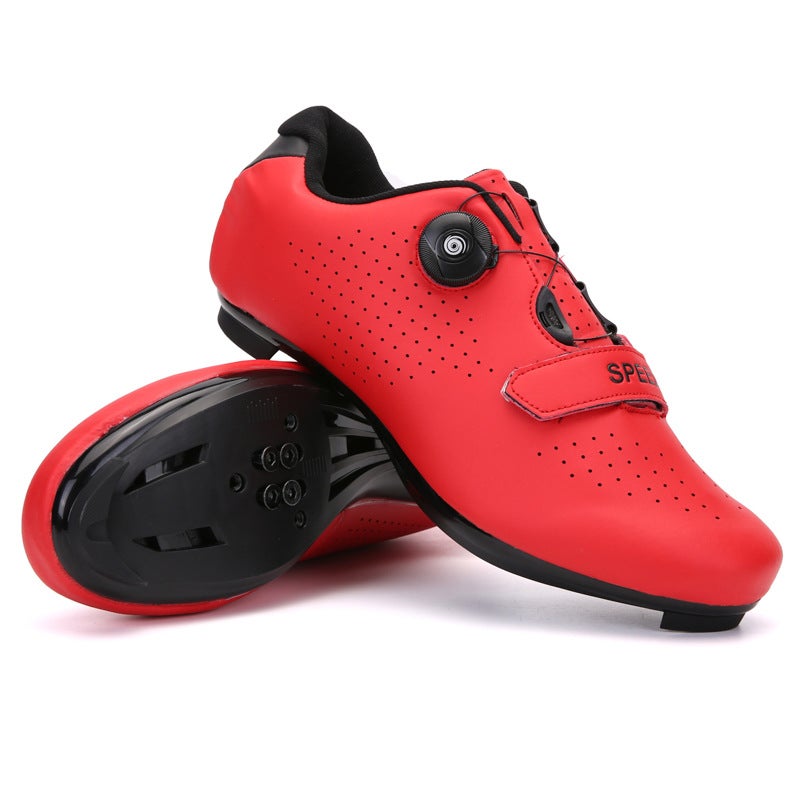Generic Unisex Cycling Shoes Lockable MTB Road Bike Breathable 896 red road lock (professional pedal) 