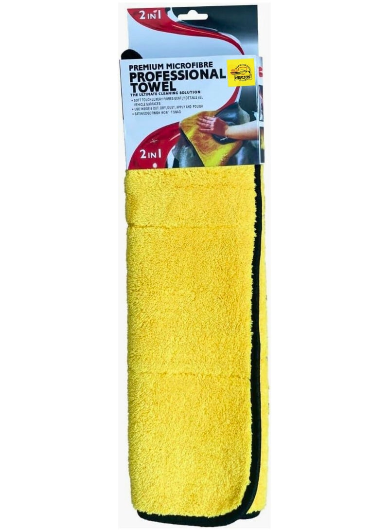 HERIOS Premium Microfiber large & Thick Luxury Towel 40 * 40cm for Car, Home, Kitchen, office & Home  - Image 1