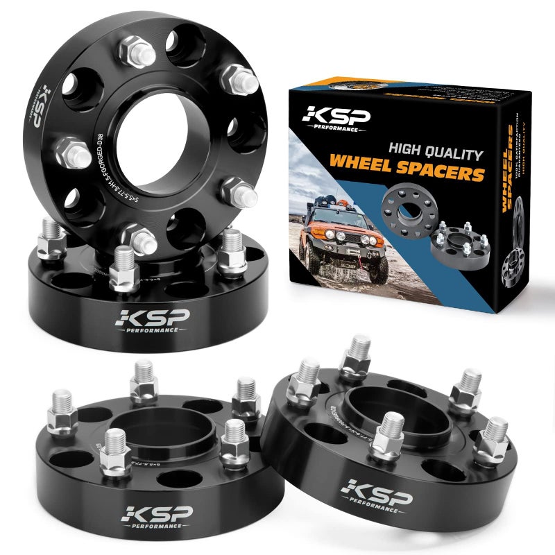 KSP 5X55 Wheel Spacers for Ram 1500 1538mm 5x1397mm to 5x1397mm Hub Centric Forged Wheel Spacers Hub Bore 778mm Thread Pitch M14X15 for 20122018 Dodge Ram 1500 Package of 4Pcs Black
