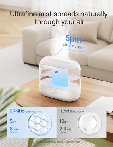 Dreo Smart Humidifier, Cool Mist Humidifiers for Bedroom, Quiet 4L Top Fill Ultrasonic Humidifiers for Home Office Plant & Baby with Nightlight, LED Display, 36H Runtime, APP/Voice Control, HM311S - Image 4