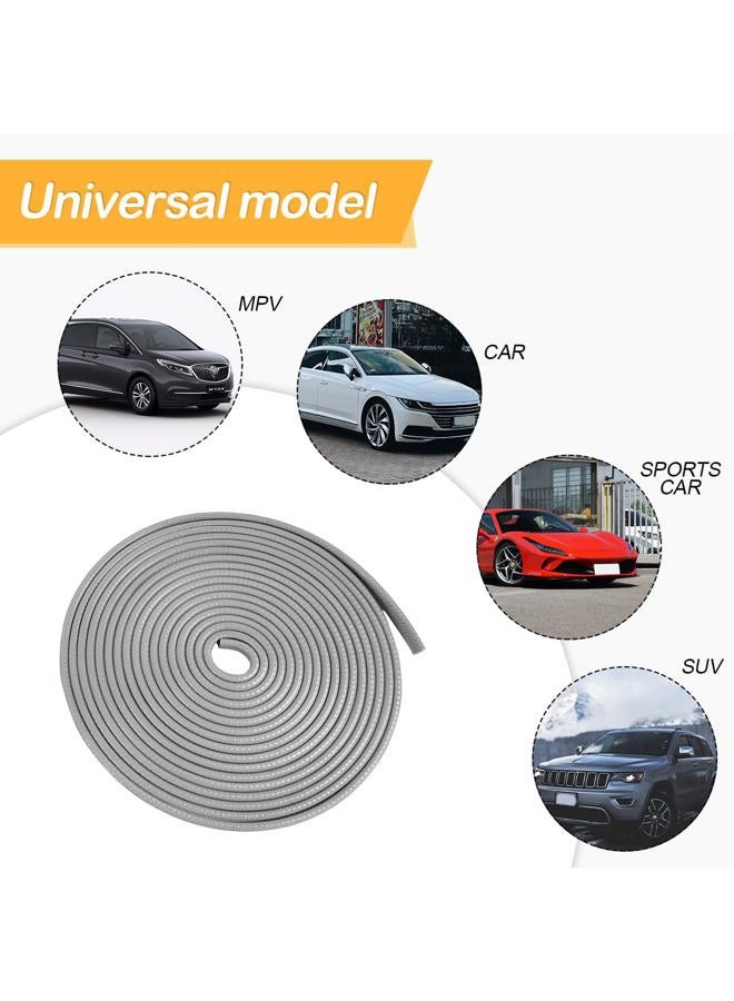 Osilly Car Door Edge Guards, 16Ft Rubber Seal Car Door Edge Trim, U Shape Door Edge Protector Guard, Aluminum Weather Proofing Automotive Door Edge Molding Protection for Most Car (Gray) - Image 4