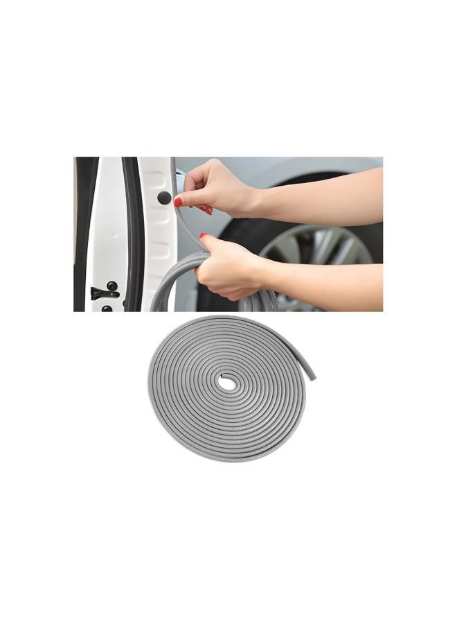 Osilly Car Door Edge Guards, 16Ft Rubber Seal Car Door Edge Trim, U Shape Door Edge Protector Guard, Aluminum Weather Proofing Automotive Door Edge Molding Protection for Most Car (Gray) - Image 1