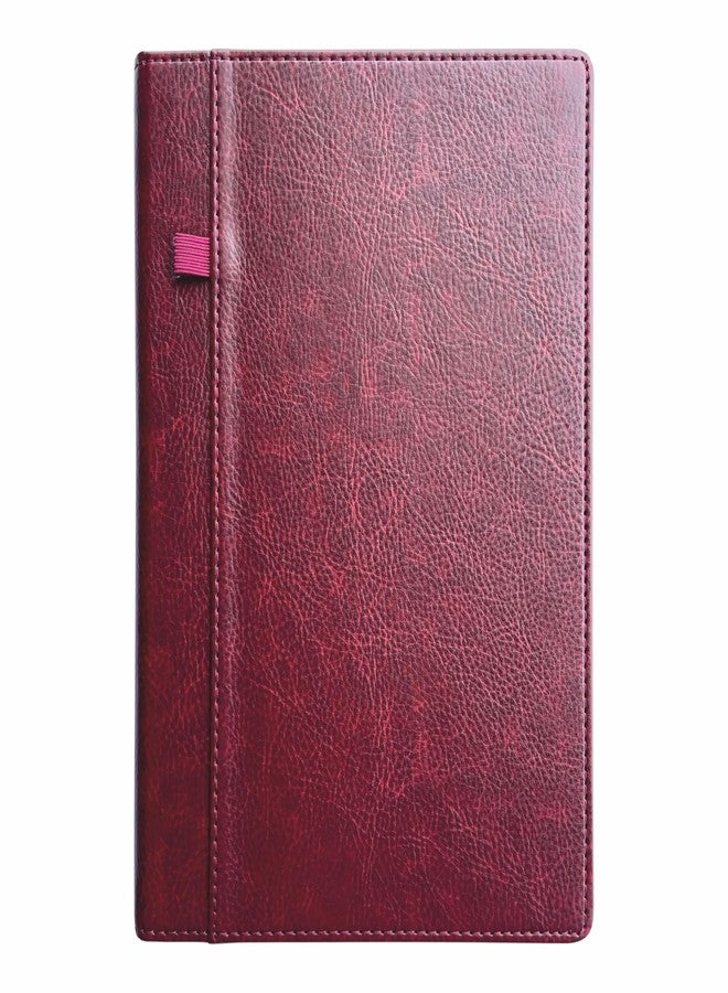 Anupam A5 EXEC Notebook | 192 Pages | College Ruled Notebook | 80 Gsm Paper | Leather PU Cover | Pen Loop | for Writing, Planning, Travel Office Use, Handy Journal, Stylish Look Journal (Burgundy) - Image 1
