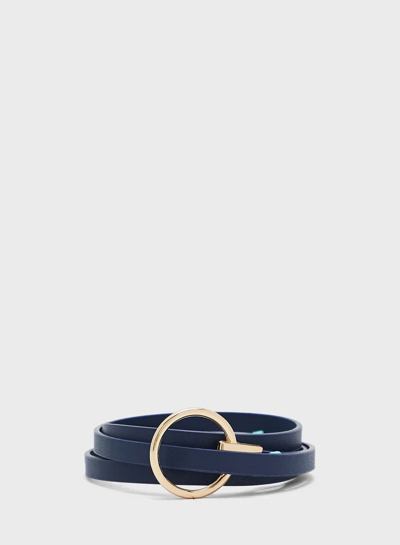 Ginger Circle And Knot Detail Belt