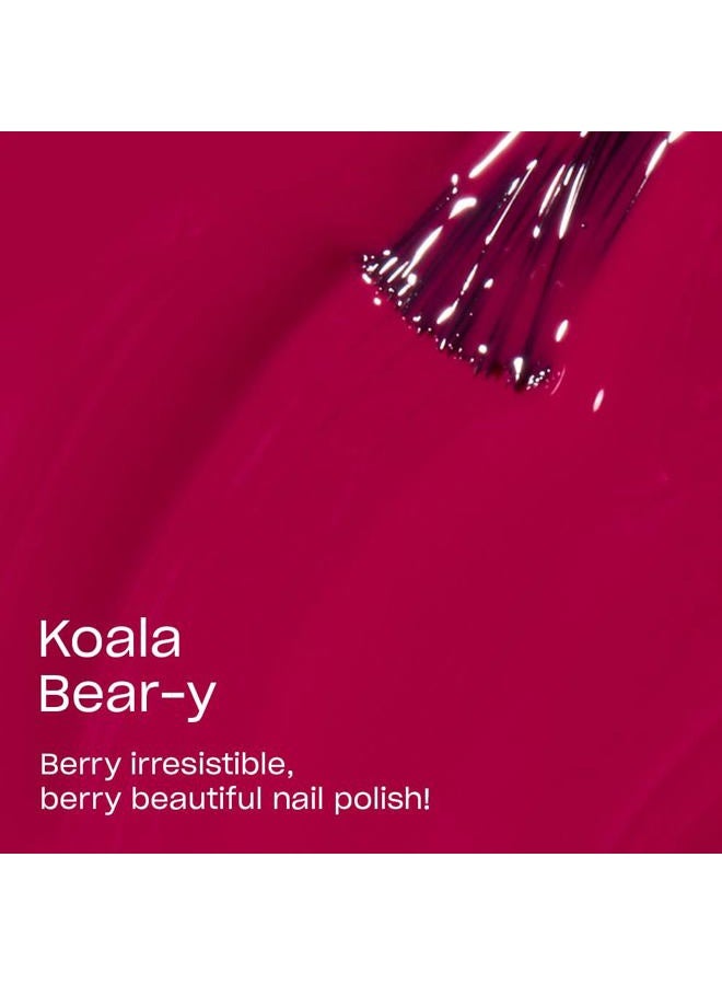 OPI Nail Lacquer Koala Bear-y | Opaque Bright Pink Crème Chip Resistant Nail Polish | Vegan, Fast Drying, Streak Free - Image 3