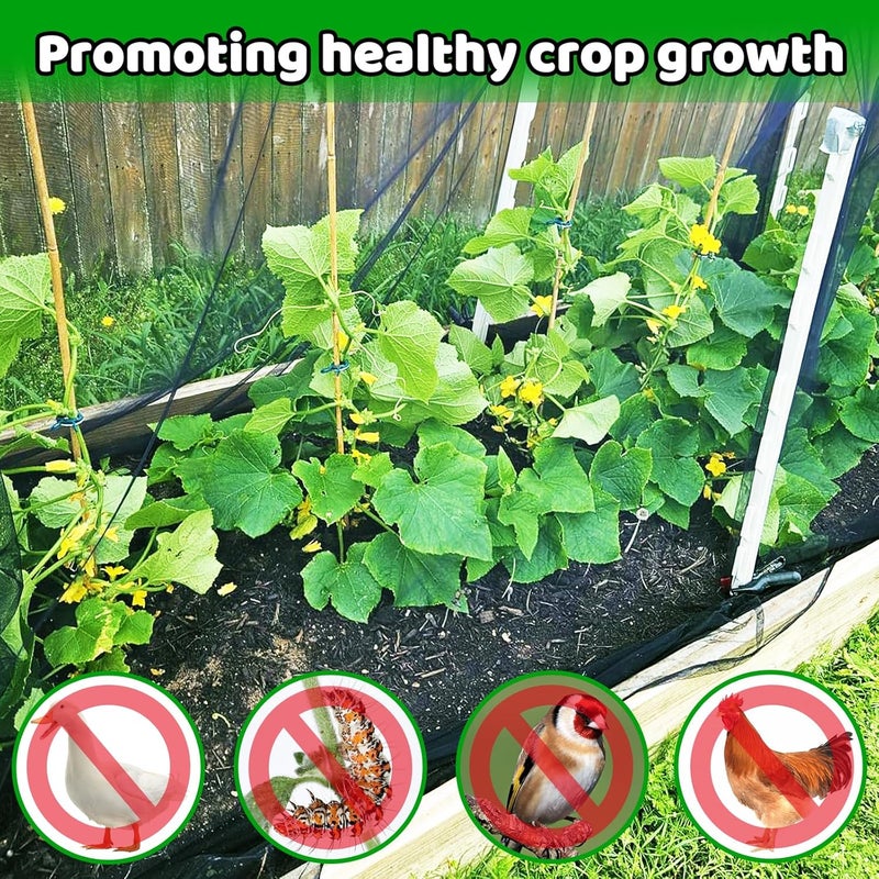 Alaeseje 2 Pack 10 x 20FT Mosquito Net,Garden Mesh Netting Barrier,Balcony Privacy Screen Plant Covers for Patio Vegetables Fruits Flowers Protection - Image 4