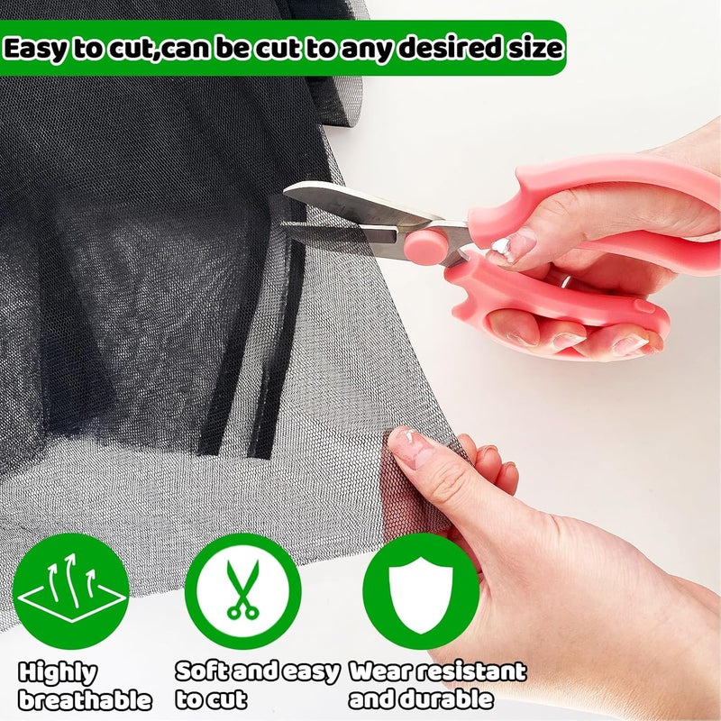 Alaeseje 2 Pack 10 x 20FT Mosquito Net,Garden Mesh Netting Barrier,Balcony Privacy Screen Plant Covers for Patio Vegetables Fruits Flowers Protection - Image 3