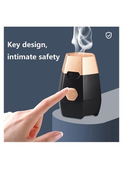 Bukhoor Electric Incense Burner,USB Rechargeable Incense Diffuser Burner,Incense Burner Dukhoon Bukhoor Aroma Diffuser Home Decor, Black  - Image 2