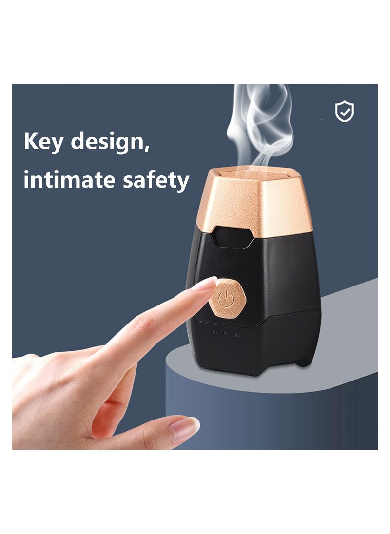 Bukhoor Electric Incense Burner,USB Rechargeable Incense Diffuser Burner,Incense Burner Dukhoon Bukhoor Aroma Diffuser Home Decor, Black  - Image 2