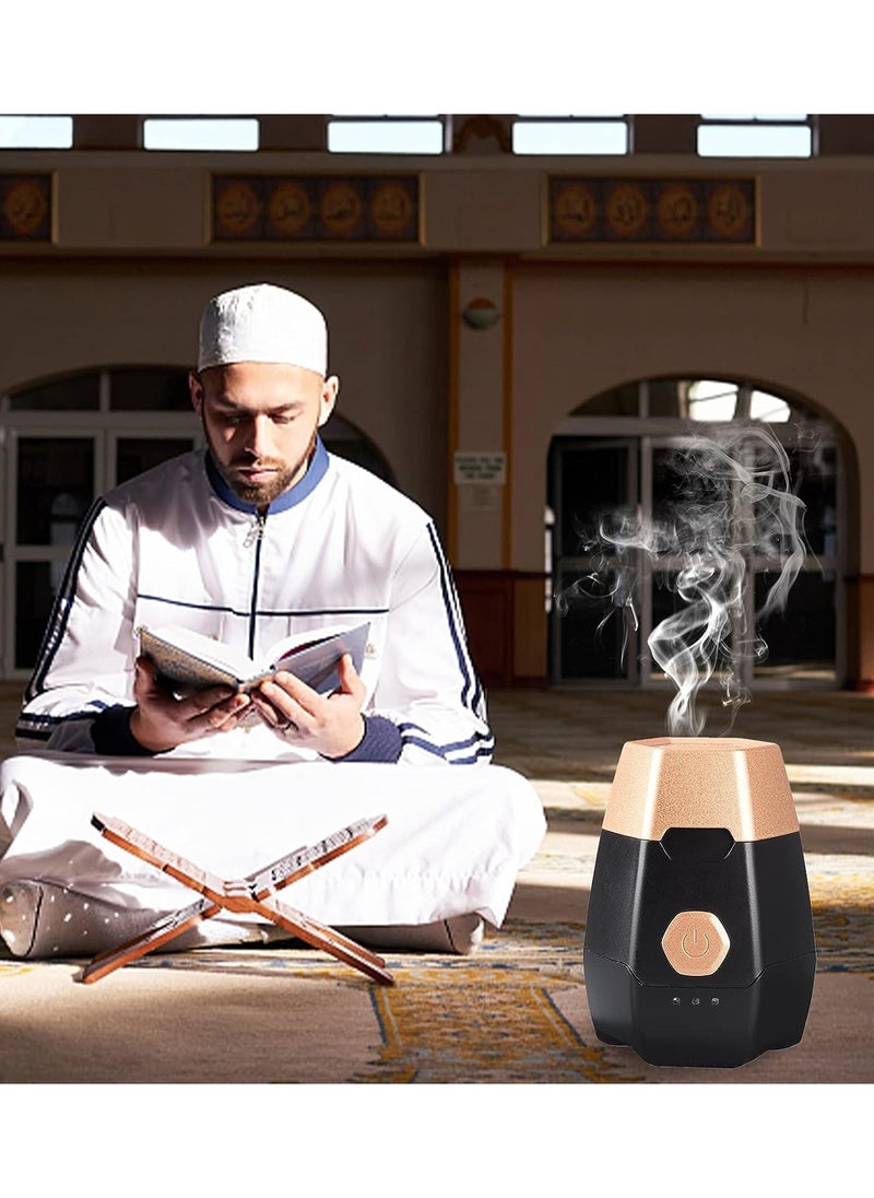 Bukhoor Electric Incense Burner,USB Rechargeable Incense Diffuser Burner,Incense Burner Dukhoon Bukhoor Aroma Diffuser Home Decor, Black  - Image 4