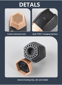 Bukhoor Electric Incense Burner,USB Rechargeable Incense Diffuser Burner,Incense Burner Dukhoon Bukhoor Aroma Diffuser Home Decor, Black  - Image 3