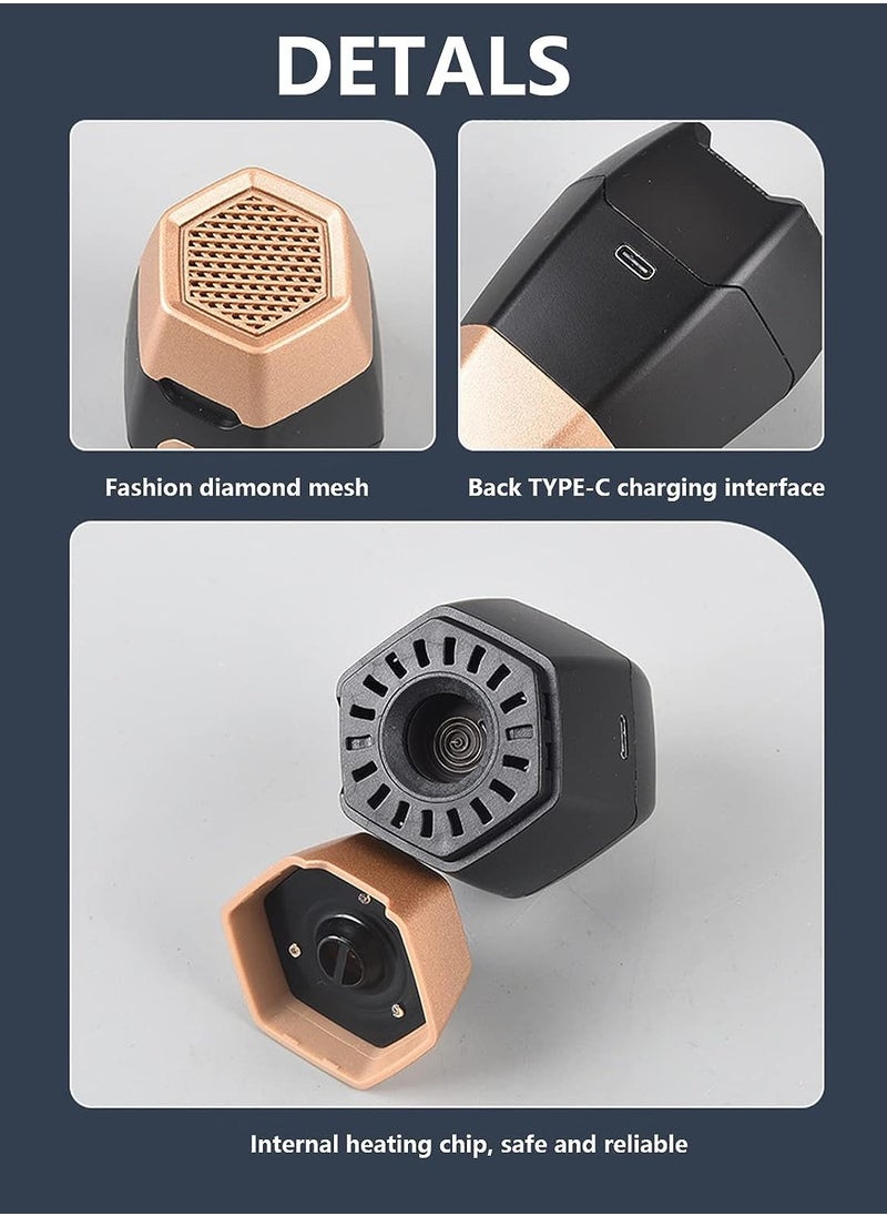 Bukhoor Electric Incense Burner,USB Rechargeable Incense Diffuser Burner,Incense Burner Dukhoon Bukhoor Aroma Diffuser Home Decor, Black  - Image 3